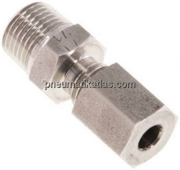 Gerade Schneidringverschr. R 1/8"-4 LL (M8x1), 1.4571