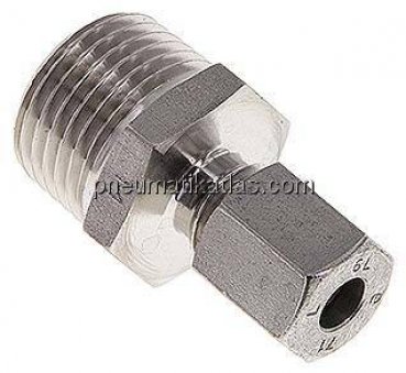 Gerade Schneidringverschr. R 1/2"-6 L (M12x1,5), 1.4571