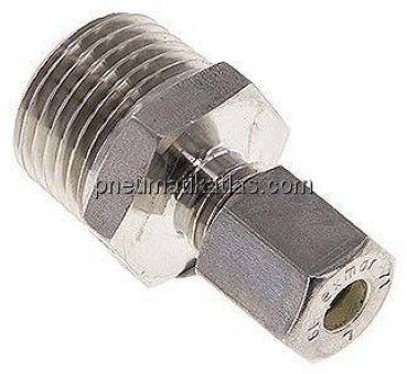 Gerade Schneidringverschr. R 1/2"-6 L (M12x1,5), Klemmring 1.4571 (NC)