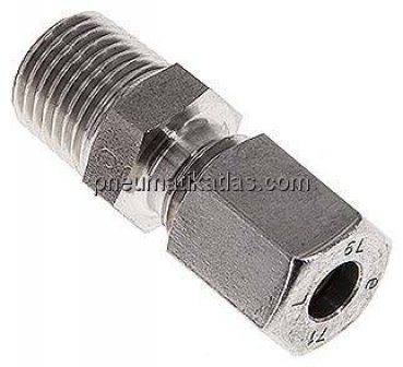 Gerade Schneidringverschr. R 1/4"-6 L (M12x1,5), 1.4571