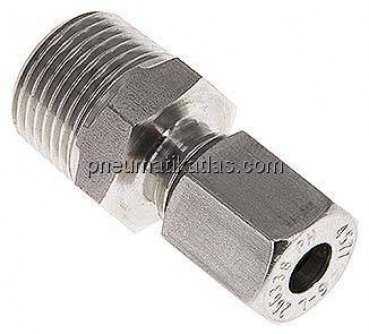 Gerade Schneidringverschr. R 3/8"-6 L (M12x1,5), 1.4571