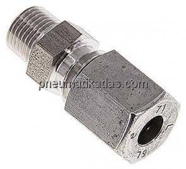 Gerade Schneidringverschr. R 1/8"-6 L (M12x1,5), 1.4571