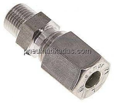 Gerade Schneidringverschr. R 1/8"-6 L (M12x1,5), Klemmring 1.4571 (NC)