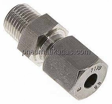 Gerade Schneidringverschr. R 1/4"-6 S (M14x1,5), 1.4571