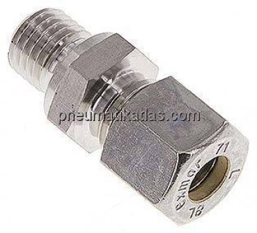 Gerade Schneidringverschr. M 12x1,5-8 L (M14x1,5), Klemmring 1.4571 (NC)