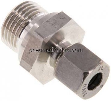 Gerade Schneidringverschr. G 1/2"-8 L (M14x1,5), 1.4571