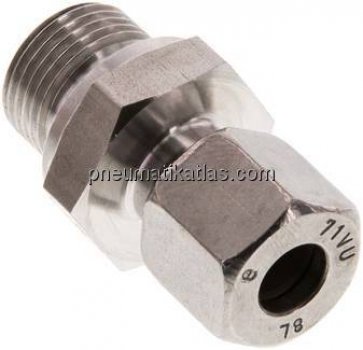 Gerade Schneidringverschr. G 3/8"-8 L (M14x1,5), 1.4571