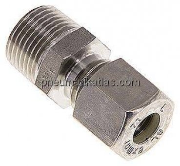 Gerade Schneidringverschr. R 3/8"-8 L (M14x1,5), Klemmring 1.4571 (NC)