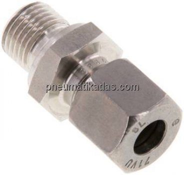 Gerade Schneidringverschr. G 1/4"-8 L (M14x1,5), 1.4571