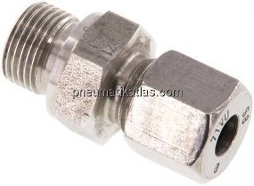 Gerade Schneidringverschr. G 3/8"-8 S (M16x1,5), 1.4571