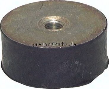 Gummi-Metall-Puffer beidseitig mit Innengewinde M 6 (6 tief)