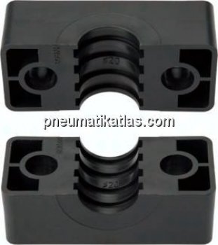 Klemmbackenpaar 6mm, Baugröße 1, schwere Baureihe Polypropylen
