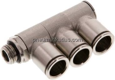 Steck-Mehrfachverteiler, 3-fach G 1/4"-12mm, IQS-MSV (Standard)