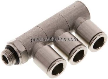 Steck-Mehrfachverteiler, 3-fach G 1/8"-8mm, IQS-MSV (Standard)
