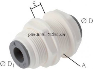 Schott-Steckanschluss 3/8" (9,52 mm)-1/4" (6,35 mm), IQS-LE (EPDM-Dichtung)