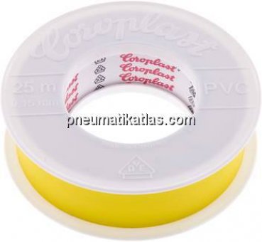 Coroplast-Elektroisolierband, VDE, 25mm/25mtr., gelb