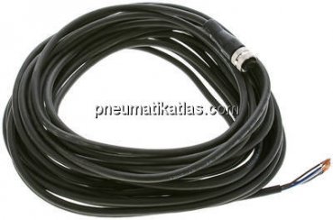 Kabel mit M12-Kupplung, 10 m, gerade, 5-adrig belegt (PIN 1 bis PIN 5)