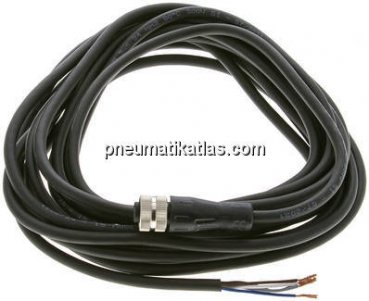 Kabel mit M12-Kupplung, 5 m, gerade, 5-adrig belegt (PIN 1 bis PIN 5)