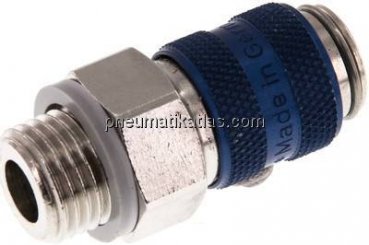 Kupplungsdose (NW5) G 1/4"(AG), Messing vernickelt