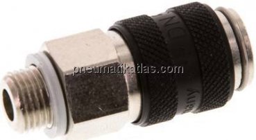 Kupplungsdose (NW5) G 1/8"(AG), Messing vernickelt