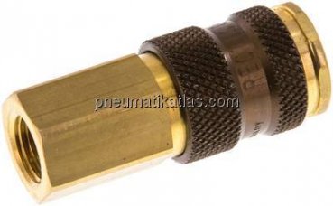 Kupplungsdose (NW7,2) G 1/4"(IG), braun, Dreieck 12,5 mm