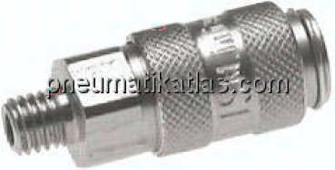 Preview: Kupplungsdose (NW2,7) M 5(AG), Messing vernickelt