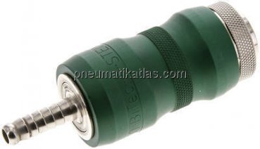 Sicherheits-Kupplungsdose (NW7,2) 6 (1/4")mm Schlauch m. HSV