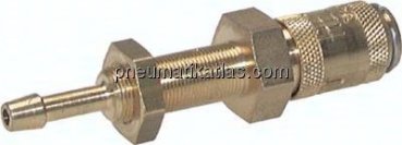 Preview: Schott-Kupplungsdose (NW2,7) 3mm Schlauch, Messing