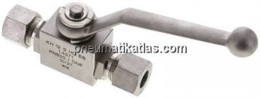 Hochdruck-Kugelhahn, Edelstahl, 12 S (M20x1,5), -0,999 bis 500bar