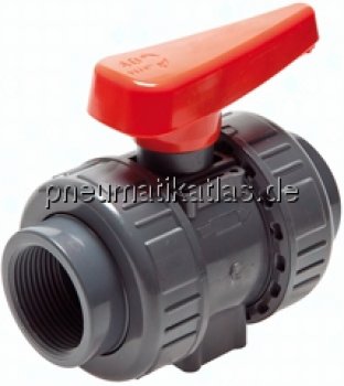 Kugelhahn, PVC-U / EPDM, Rp 2" (Industrieausführung)