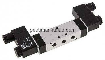 5/3-Wege Magnetventil, G 1/8", Mittelstellung entlüftet, 12 V=
