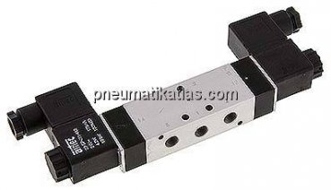 5/3-Wege Magnetventil, G 1/8", Mittelstellung entlüftet, 24 V=