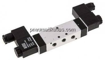 5/3-Wege Magnetventil, G 1/8", Mittelstellung belüftet, 115 V AC