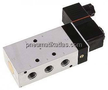 5/2-Wege Magnetventil, G 1/4", Feder, 24 V= (ATEX)
