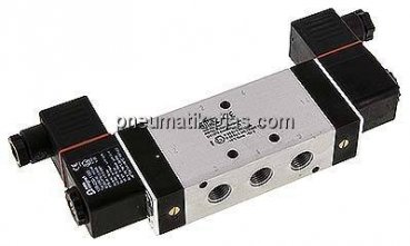 5/3-Wege Magnetventil, G 1/4", Mittelstellung entlüftet, 24 V= (ATEX)