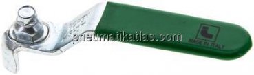 Kombigriff-grün, Größe 1, Flachstahl (Stahl verzinkt mit Kunststoffüberzug)