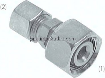 Reduziereinsatz 8 L-6 L (M12x1,5), Stahl verzinkt