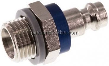 Kupplungsstecker (NW5) G 1/4"(AG), Messing vernickelt