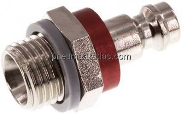 Kupplungsstecker (NW5) G 1/4"(AG), Messing vernickelt