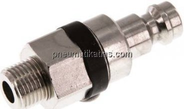 Kupplungsstecker (NW5) G 1/8"(AG), Messing vernickelt