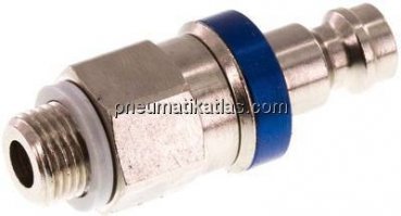 Kupplungsstecker (NW5) G 1/8"(AG), Messing vernickelt