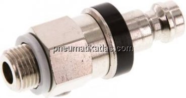 Kupplungsstecker (NW5) G 1/8"(AG), Messing vernickelt