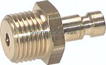 Preview: Kupplungsstecker (NW2,7) M 5(AG), Messing