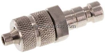 Kupplungsstecker (NW2,7) 4,3x3mm Schlauch, 1.4404