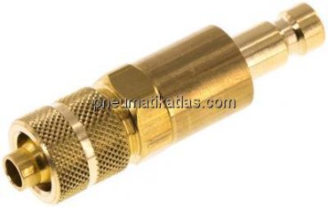 Kupplungsstecker (NW2,7) 6x4mm Schlauch, Messing