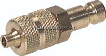 Kupplungsstecker (NW2,7) 4,3x3mm Schlauch, Messing