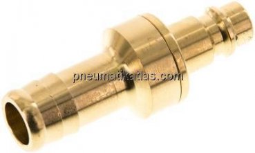 Kupplungsstecker (NW7,2) 13 (1/2")mm Schlauch, Messing