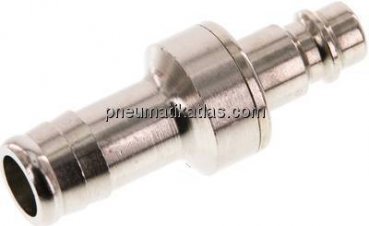 Kupplungsstecker (NW7,2) 13 (1/2")mm Schlauch, Messing vernickelt