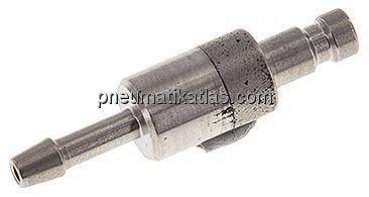 Kupplungsstecker (NW2,7) 3mm Schlauch, Edelstahl