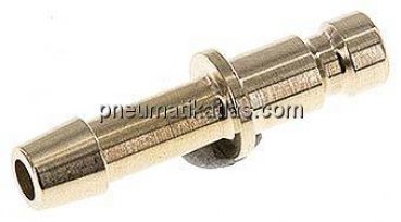 Kupplungsstecker (NW2,7) 4mm Schlauch, Messing